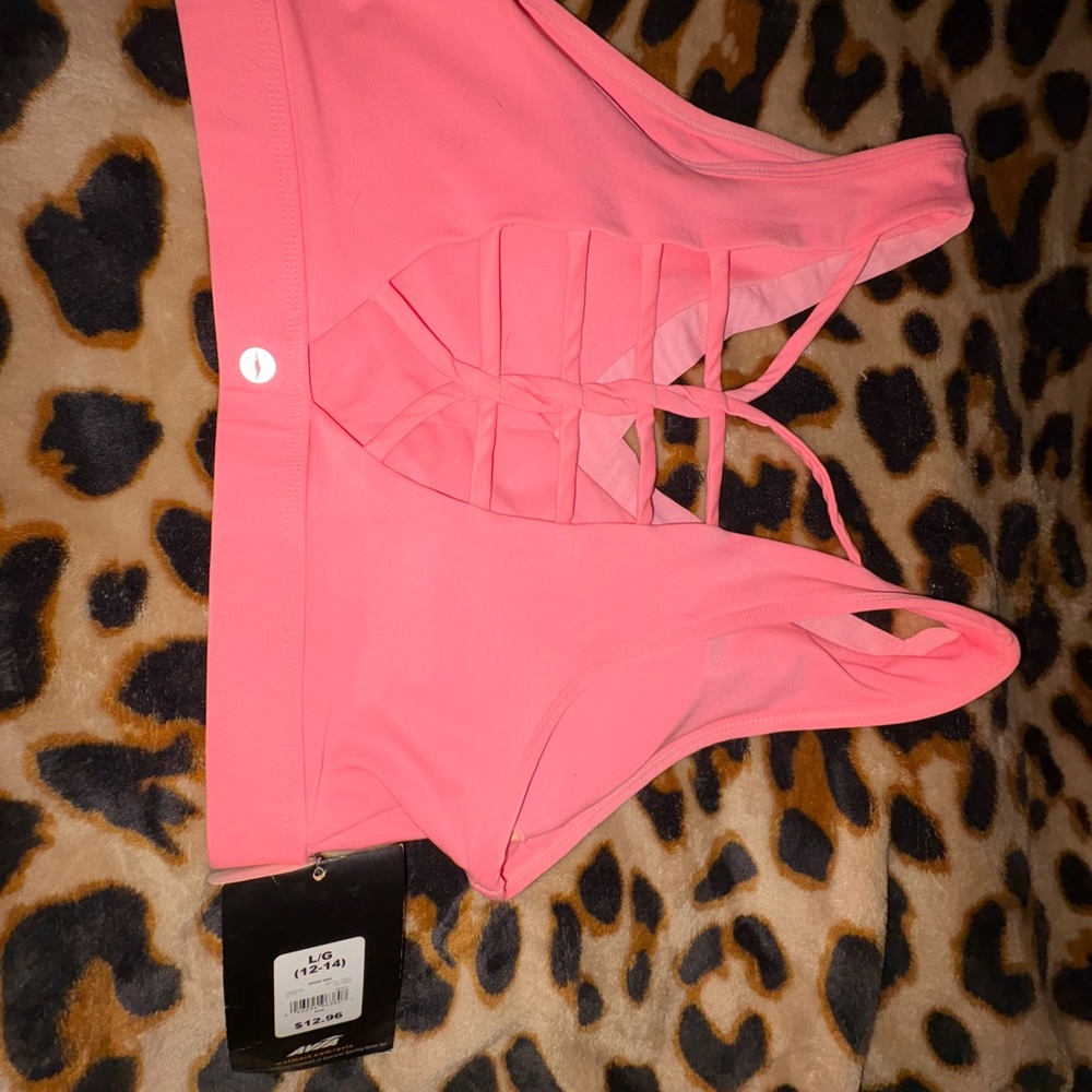 Pink Strappy Sports Bra